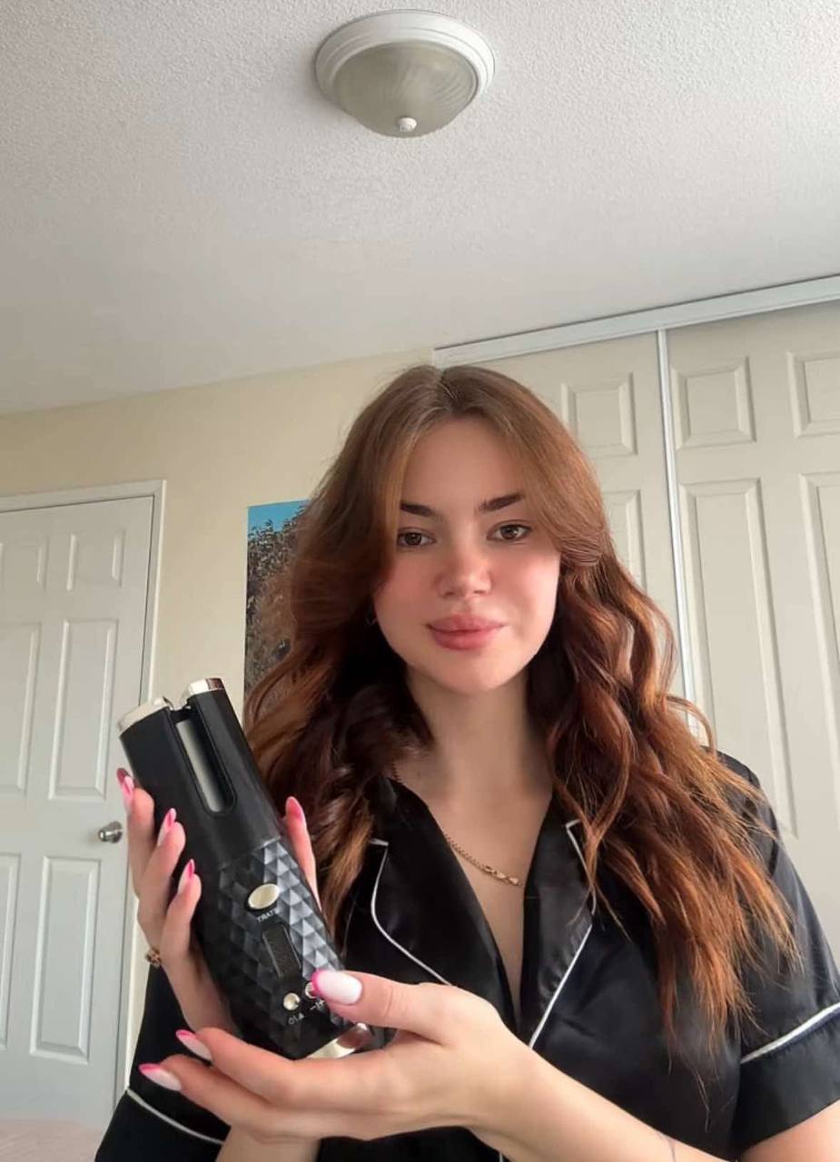 Black and White Automatic Hair Curler